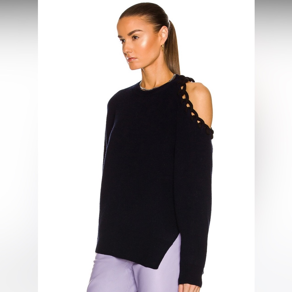 MONSE rope cut out shoulder sweater - Picture 4 of 7